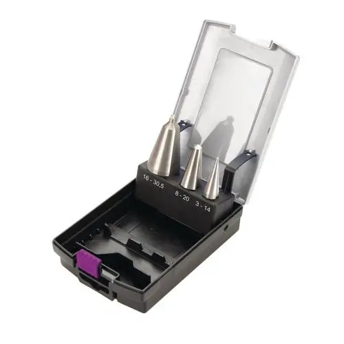 Set burghie conice tabla HSS Set de burghie conice pentru tabla HSS