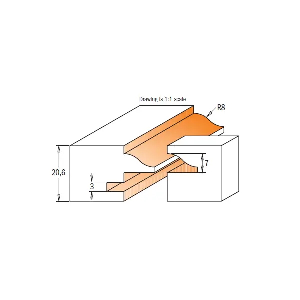 Cote dimensiuni set 3 freze geam CMT Cote dimensiuni set 3 freze geam CMT