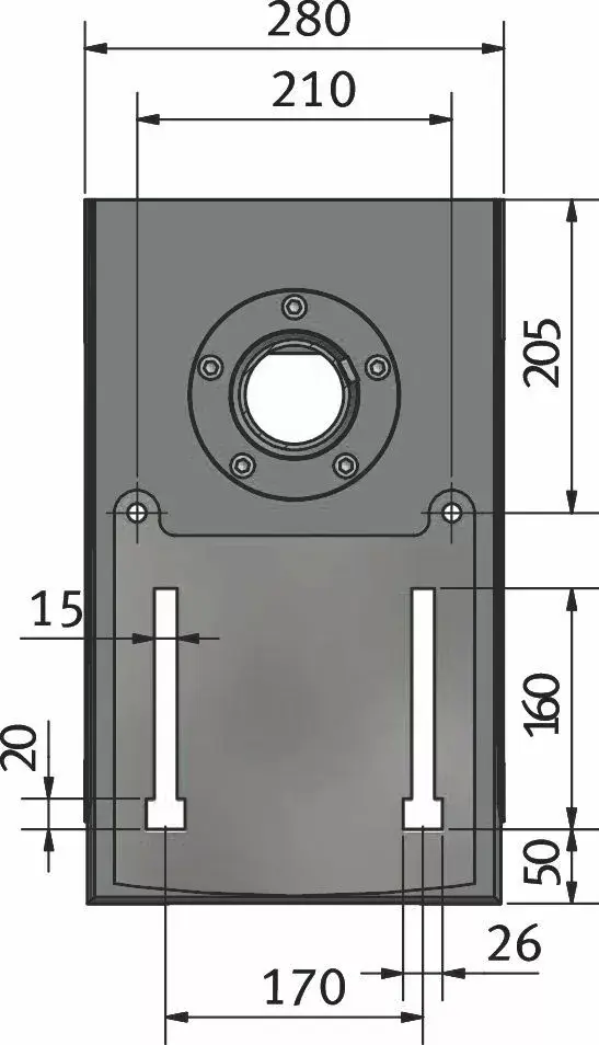 Dimensiuni talpa D 23 PRO Dimensiuni talpa D 23 PRO