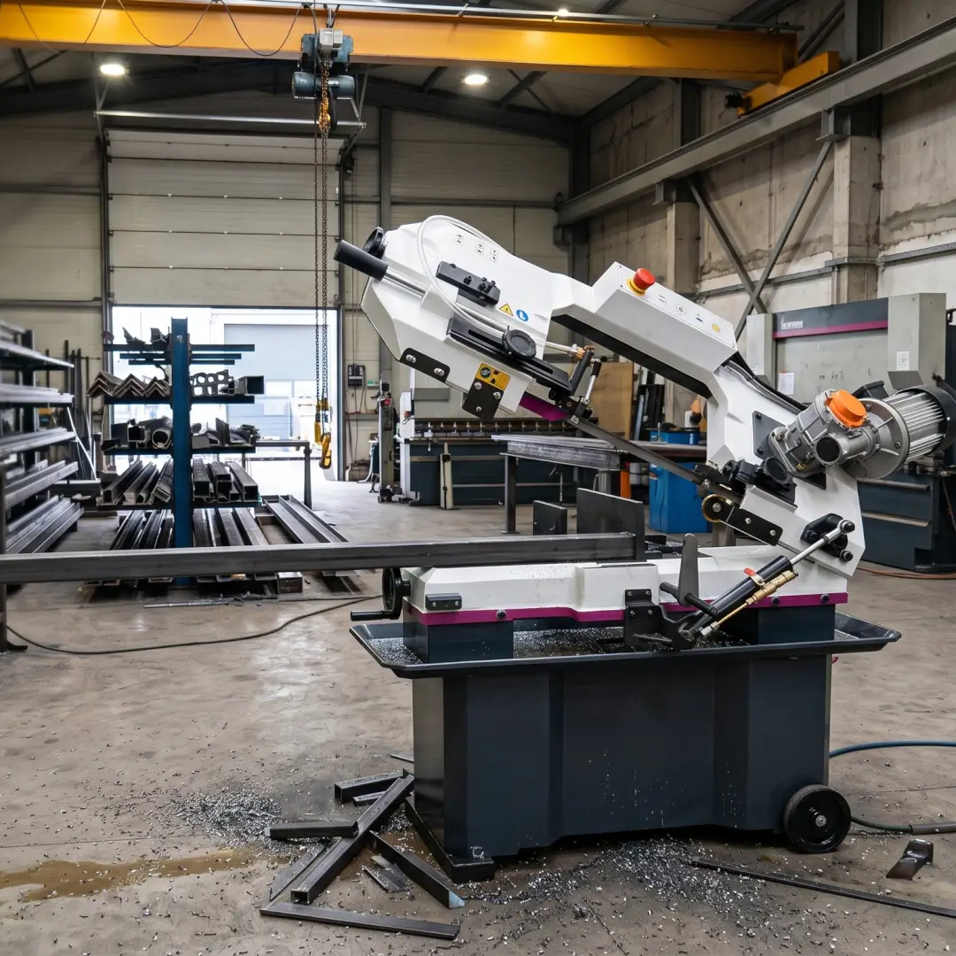 Fierastraul cu banda pentru metal reprezinta utilajul de baza pentru debitarea rapida, precisa si curata a profilelor si tevilor din otel in orice atelier mecanic modern. Ghid alegere fierastrau cu banda pentru metal potrivit in atelier de confectii metalice.
