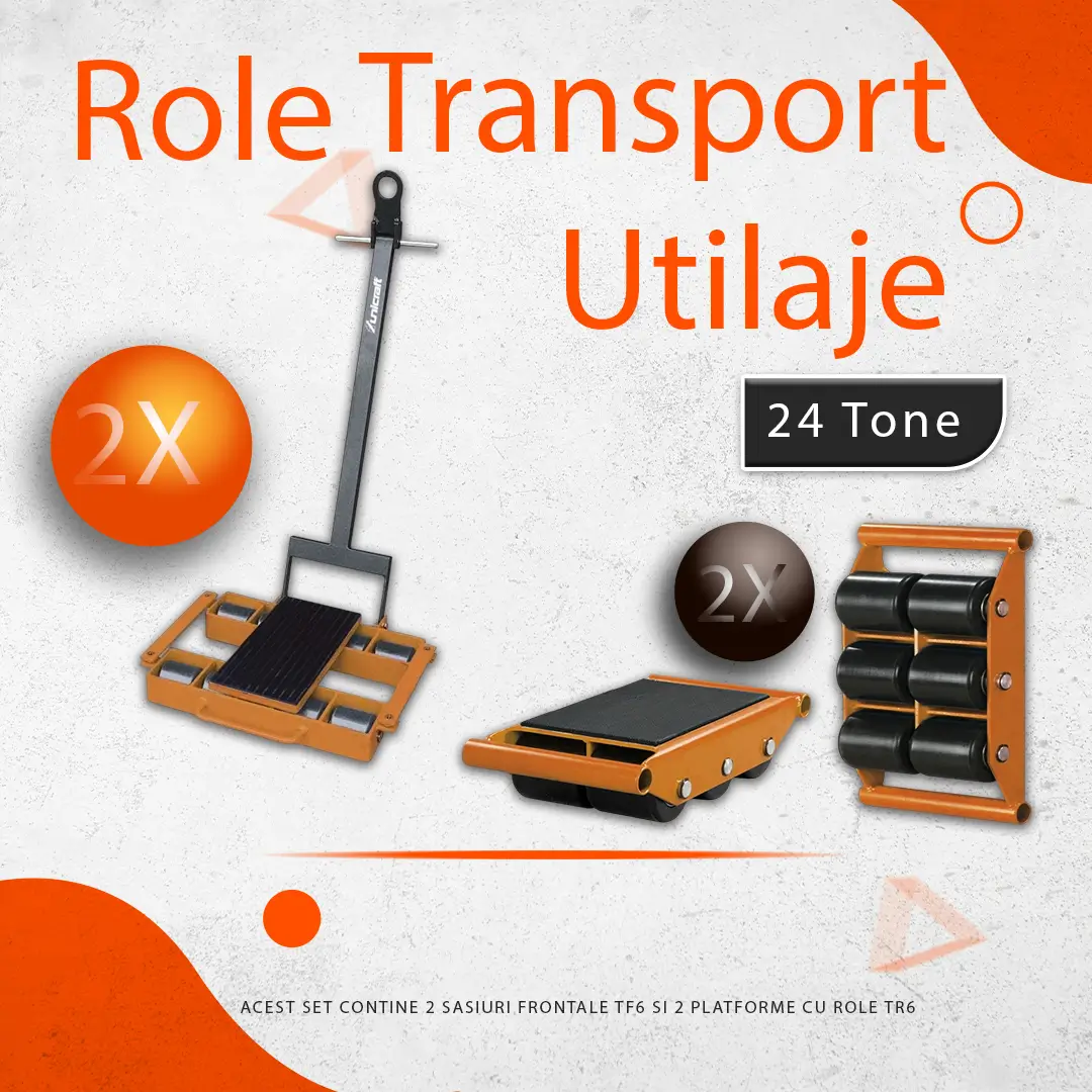 Set role transport utilaje 24 tone Set role transport utilaje 24 tone