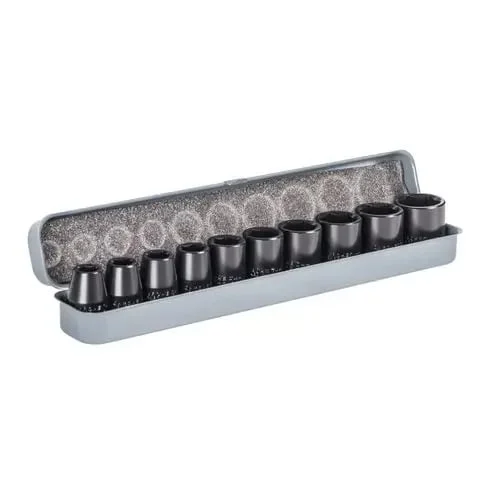 Set de tubulare pentru pistol pneumatic cu impact 1/2"10 buc. AIRCRAFT Material Otel cu crom vanadiu