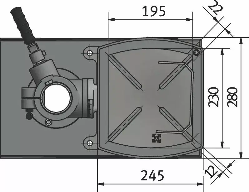Dimensiuni masa gaurire D 23 PRO Dimensiuni masa gaurire D 23 PRO