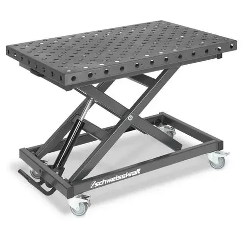 Masa de asamblare si sudura, reglabila pe inaltime MAT 300 SH Masa de asamblare si sudura, reglabila pe inaltime MAT 300 SH SCHWEISSKRAFT Dimensiunea mesei (Lxl) 1200 x 800 mm