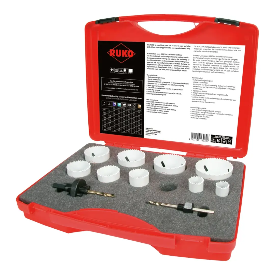 Set Profesional 9 Carote Bimetal HSS Co8 PK2 Ø19-64 mm Set Profesional 9 Carote Bimetal HSS Co8 PK2 Ø19-64 mm