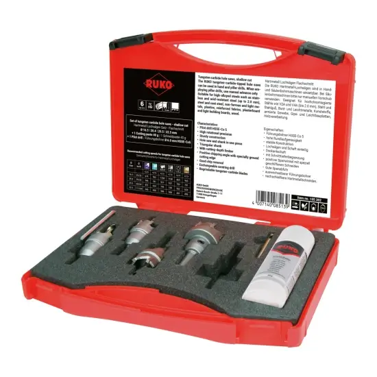 Set Profesional 4 Carote cu Carbura VHM, Ø16.5-32.5 mm