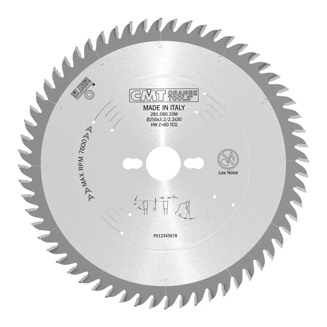Panza circular pal melaminat CMT 250 mm Panza circular pal melaminat CMT 250 mm