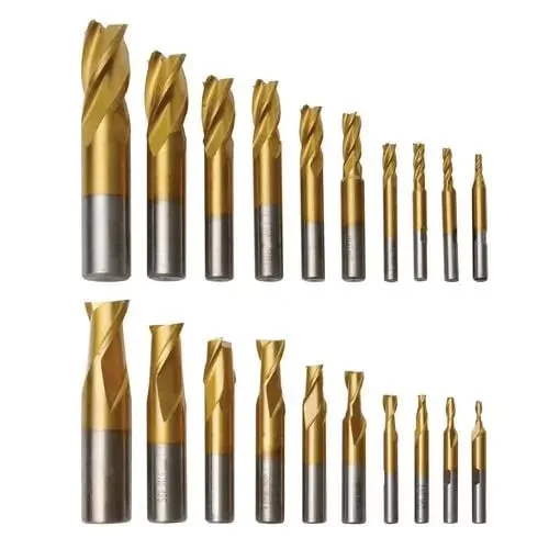Set de freze pentru metal HSS, 20 de piese OPTIMUM Set de freze pentru metal HSS, 20 de piese OPTIMUM