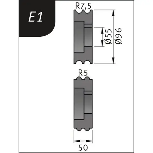 Role indoire tip E1 96x55x50 mm Role de indoire tip E1 96x55x50 mm