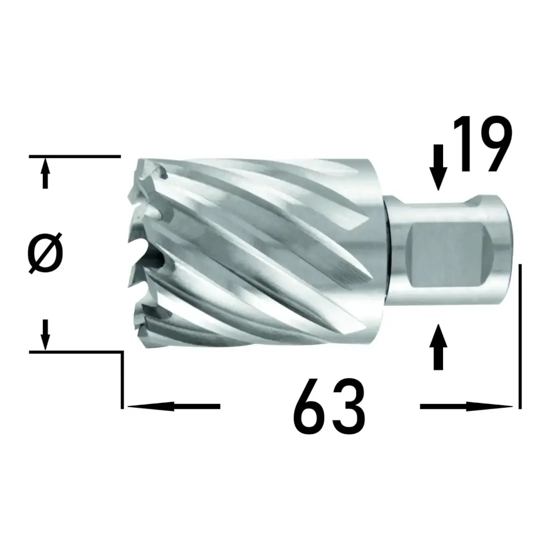 Carotiera Ruko HSS Weldon Carotiera HSS Weldon 19 mm