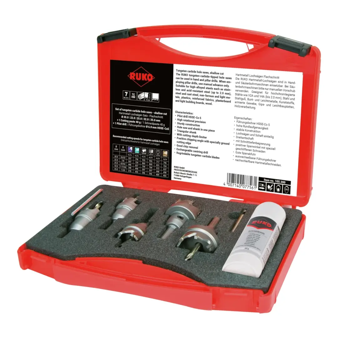Set Profesional 5 Carote cu Carbura VHM, Ø20-35 mm Set Profesional 5 Carote cu Carbura VHM, Ø20-35 mm