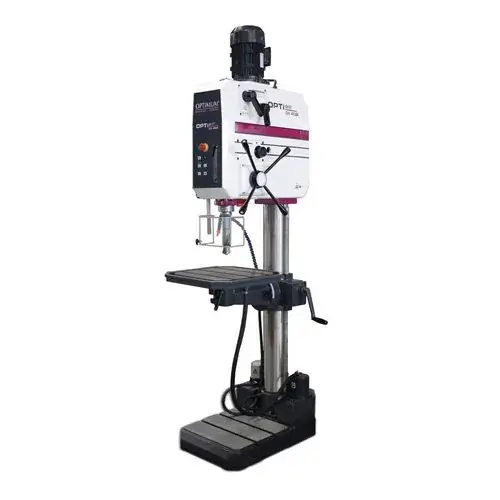 Masina de gaurit cu coloana Optimum OptiDrill DH 45GE cu cap cu angrenaje si dispozitiv de filetare
